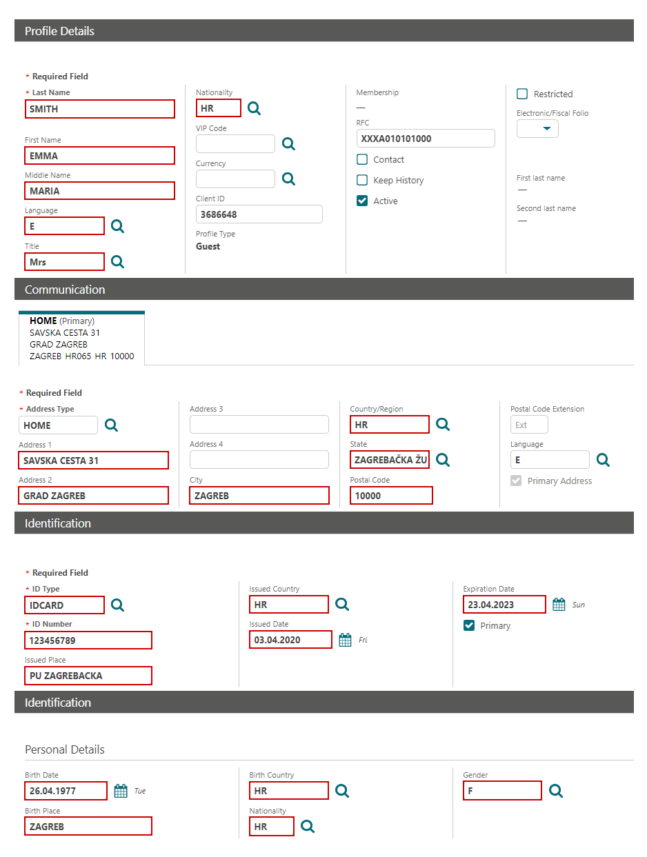 Opera Cloud Guest Ohip Profile